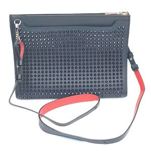 Christian Louboutin Convertible Skypouch Clutch Grained Calfskin Leather